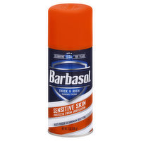 Barbasol Shaving Cream, Sensitive Skin, Thick & Rich - 7 Ounce 