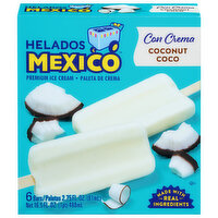 Helados Mexico Ice Cream Bars, Premium, Coconut