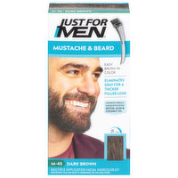 Just For Men Hair Color, Mustache & Beard, Dark Brown M-45 - 1 Each 