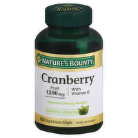Nature's Bounty Cranberry, 4200 mg, Rapid Release Softgels