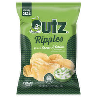 Utz Potato Chips, Ripples, Sour Cream & Onion, Family Size