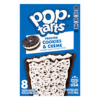 Pop-Tarts Toaster Pastries, Cookies & Creme, Frosted - 8 Each 