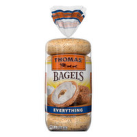 Thomas' Bagels, Pre-Sliced, Everything - 6 Each 