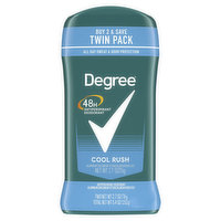 Degree Antiperspirant Deodorant, Cool Rush, Twin Pack - 2 Each 