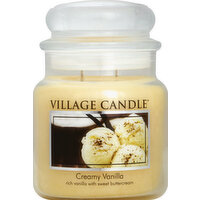 Village Candle Candle, Creamy Vanilla, Premium Jar - 1 Each 