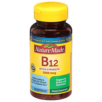 Nature Made Vitamin B12, Extra Strength, 3000 mcg, Softgels - 60 Each 