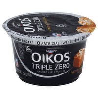 Oikos Yogurt, Greek, Nonfat, Blended, Salted Caramel Flavor