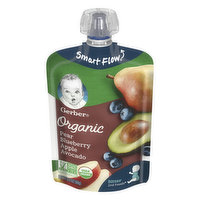 Gerber Baby Food, Organic, Pear Blueberry Apple Avocado, Sitter, 2nd Foods - 3.5 Ounce 