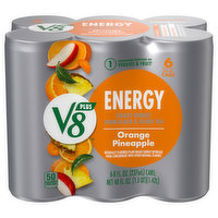 V8 Energy Drink, Orange Pineapple - 6 Each 