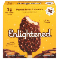 Enlightened Ice Cream Bars, Peanut Butter Chocolate - 4 Each 