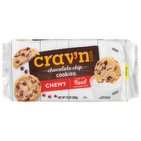 Crav'n Flavor Cookies, Chocolate Chip, Chewy - 13 Ounce 