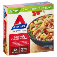 Atkins Cauliflower Rice Bowl, Asian-Style Chicken Stir-Fry - 9 Ounce