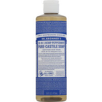 Dr. Bronner's Pure-Castile Soap, 18-in-1 Hemp, Peppermint - 16 Fluid ounce 