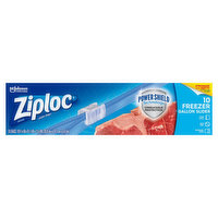 Ziploc Slider Bags, Freezer, Gallon - 10 Each