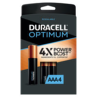 Duracell Batteries, Alkaline, AAA, 1.5 V - 4 Each