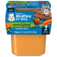 Gerber Vegetable Beef, Powerblend, Sitter 2nd Foods, 2 Pack - 2 Each 