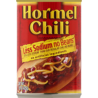 Hormel Chili, Less Sodium, No Beans - 15 Ounce 