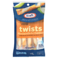 Kraft Cheese Twists, Part-Skim, Mozzarella & Cheddar, Low-Moisture - 12 Each