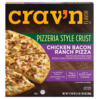 Crav'n Flavor Pizza, Pizzeria Style Crust, Chicken Bacon Ranch - 17.95 Ounce 