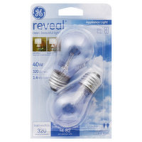 GE Light Bulb, Appliance, 40 Watts - 2 Each