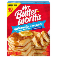 Mrs. Butterworth's Pancake & Waffle Mix, Buttermilk Complete, Large Size - 32 Ounce 