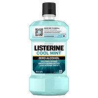 Listerine Mouthwash, Zero Alcohol, Cool Mint - 1.05 Pint 