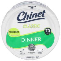 Chinet Plates, Dinner, 10.375 Inch - 70 Each 