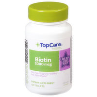 TopCare Biotin, 5000 mcg, Tablets - 100 Each 