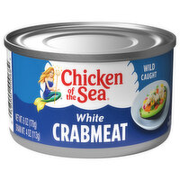 Chicken of the Sea Crabmeat, White, Wild Caught - 6 Ounce 