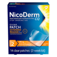 NicoDerm CQ Clear Nicotine Patch Step 2 Extended Rls - 14 Each