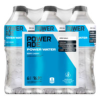 Powerade  Sugar Power Water Berry Cherry Bottles - 6 Each 