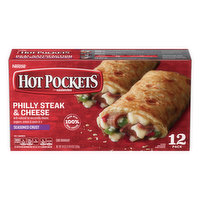 Hot Pockets Sandwiches, Philly Steak & Cheese, Seasoned Crust, Value Pack - 12 Each 