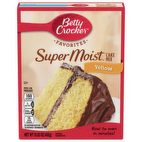 Betty Crocker Cake Mix, Yellow, Super Moist - 15.25 Ounce 