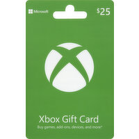 Microsoft Gift Card, Xbox, $ 25 - 1 Each 