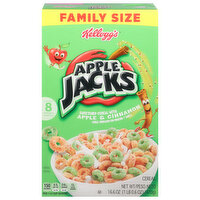 Apple Jacks Cereal, Apple & Cinnamon, Family Size - 16.6 Ounce 