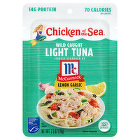Chicken of the Sea Tuna, Light, Wild Caught, Lemon Garlic - 2.5 Ounce 