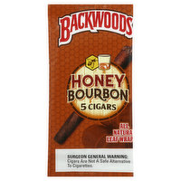 Backwoods Cigars, Honey Bourbon - 5 Each 