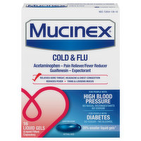 Mucinex Cold & Flu, Fast Release, Capsules - 16 Each 