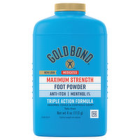 Gold Bond Foot Powder, Maximum Strength, Medicated - 4 Ounce 