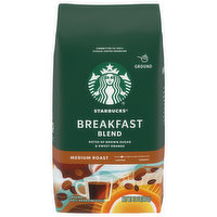 Starbucks Coffee, 100% Arabica, Ground, Medium Roast, Breakfast Blend - 12 Ounce