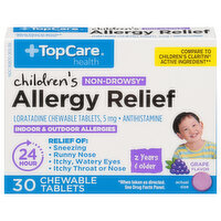 TopCare Allergy Relief, Children's, Non-Drowsy, 5 mg, Tablets, Grape Flavor - 30 Each 