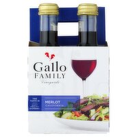 Gallo Family Vineyards Merlot Red Wine 4 Single - 187 Millilitre 