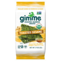 gimMe Seaweed Snacks, Roasted, Organic, Toasted Sesame - 0.17 Ounce 