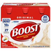 Boost Nutritional Drink, Balanced, Very Vanilla, Original - 6 Each
