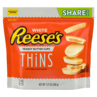 Reese's Peanut Butter Cups, White, Thins, Share Pack - 7.37 Ounce 