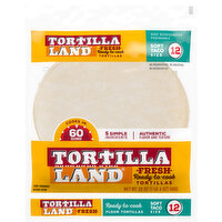 Tortilla Land Flour Tortillas, Fresh, Soft Taco Size - 12 Each 