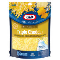 Kraft Finely Shredded Triple Cheddar Cheese - 8 Ounce