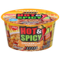 Nissin Ramen Noodle Soup, Chicken Flavor, Hot & Spicy - 3.32 Ounce 