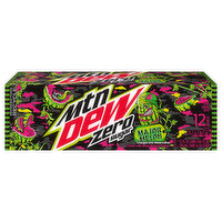 Mtn Dew Soda, Zero Sugar, Major Melon - 12 Each 