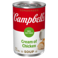 Campbell's Condensed Soup, 98% Fat Free, Cream of Chicken - 10.5 Ounce 